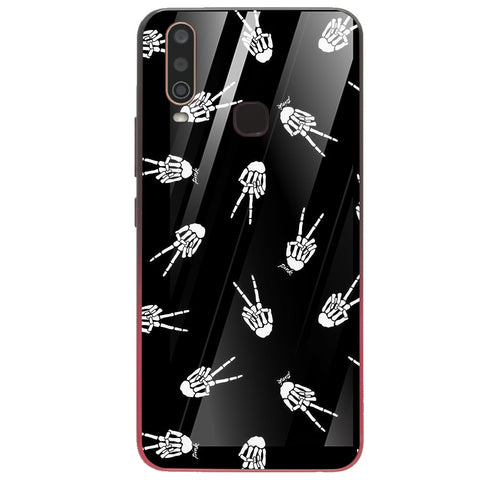 Halloween Skull Tempered Glass Phone Case for Vivo Y17