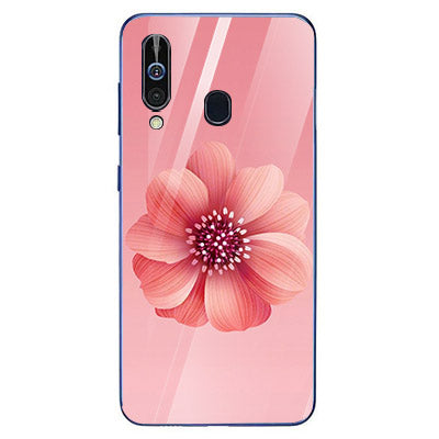Beautiful Flowers Tempered Glass Phone Case for Samsung Galaxy A60