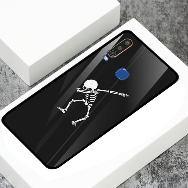 Halloween Skull Tempered Glass Phone Case for Vivo Y17
