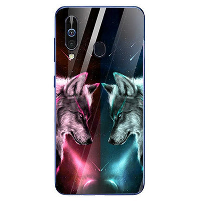 Wolf Eyes Tempered Glass Phone Case for Samsung Galaxy A60