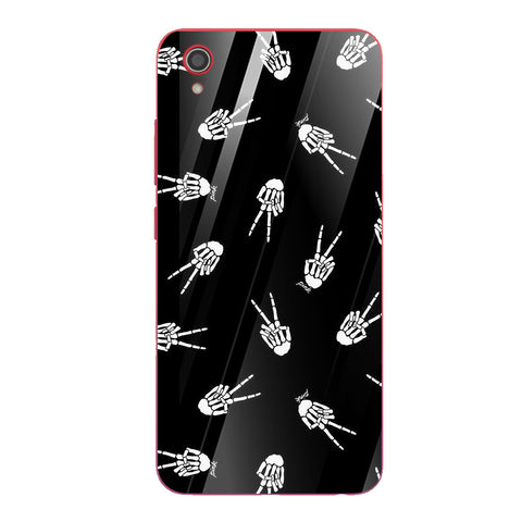 Halloween Skull Tempered Glass Phone Case for Vivo Y91