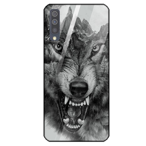 Wolf Eyes Tempered Glass Phone Case for Samsung Galaxy A50
