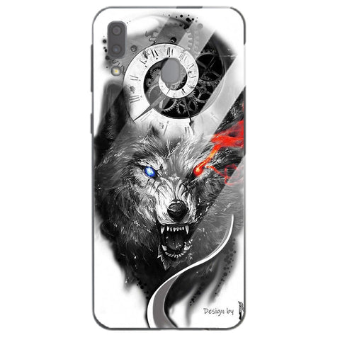 Wolf Eyes Tempered Glass Phone Case for Samsung Galaxy A40
