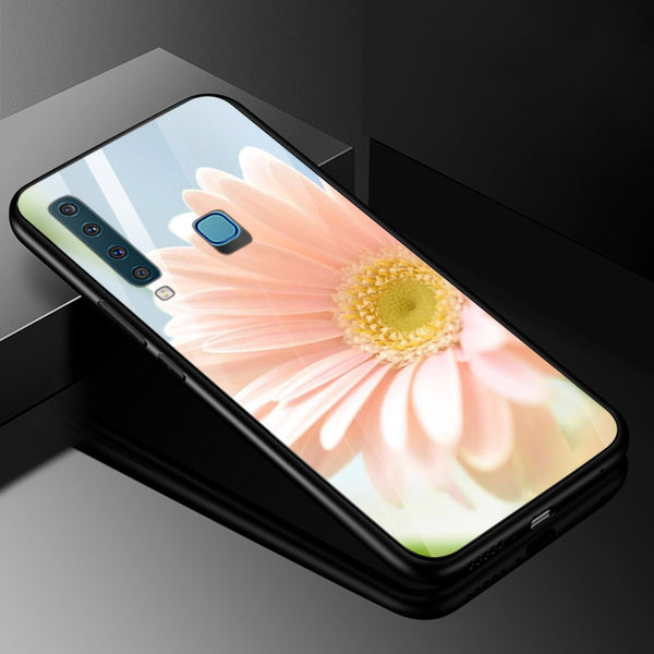 Beautiful Flowers Tempered Glass Phone Case for Samsung Galaxy A9 2018