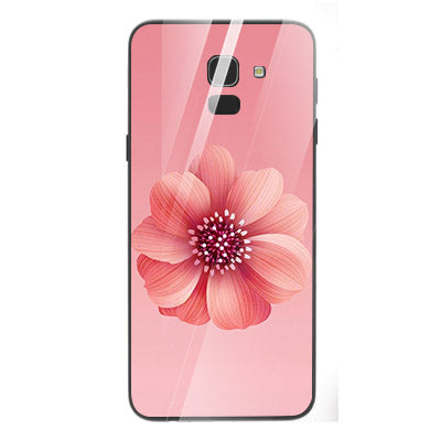 Beautiful Flowers Tempered Glass Phone Case for Samsung Galaxy J6 2018