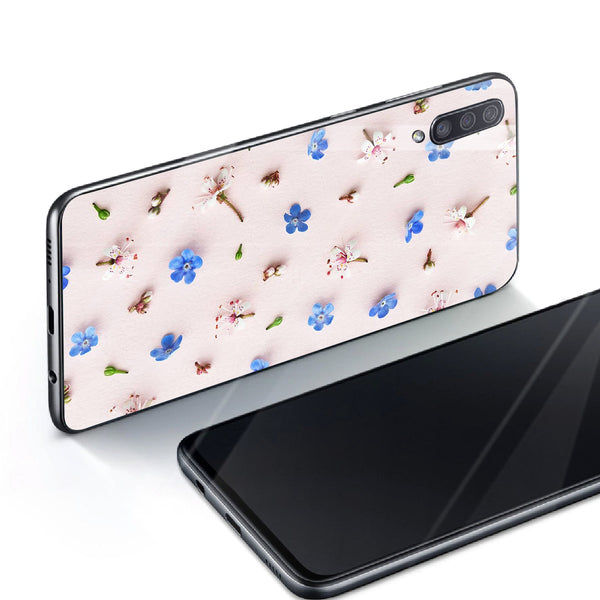 Beautiful Flowers Tempered Glass Phone Case for Samsung Galaxy A70