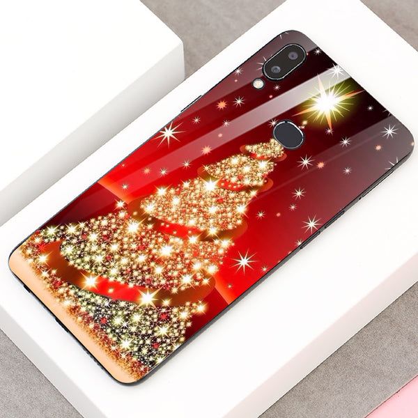 Merry Chrismas Tempered Glass Phone Case for Samsung Galaxy A10S