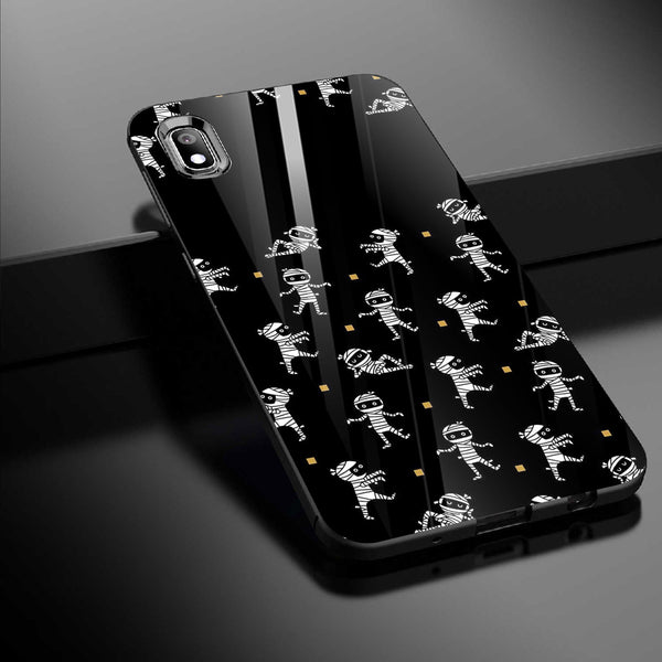 Halloween Skull Tempered Glass Phone Case for Samsung Galaxy A10