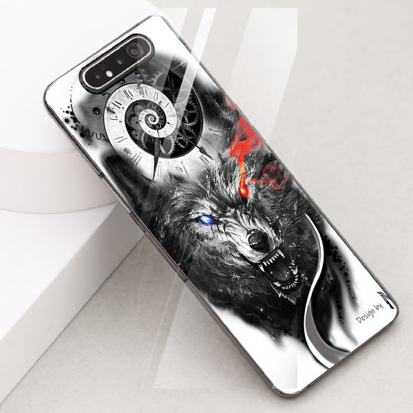 Wolf Eyes Tempered Glass Phone Case for Samsung Galaxy A80