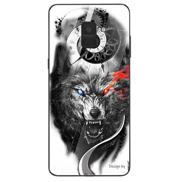 Wolf Eyes Tempered Glass Phone Case for Samsung Galaxy A8 Plus