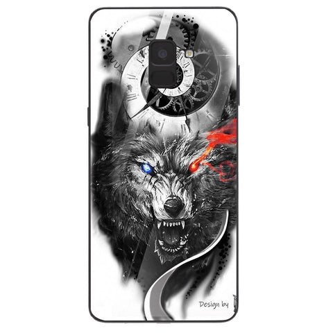 Wolf Eyes Tempered Glass Phone Case for Samsung Galaxy A8 Plus