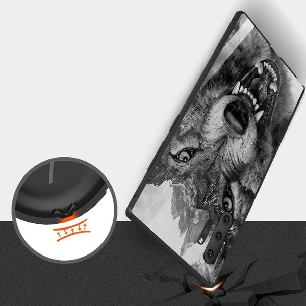 Wolf Eyes Tempered Glass Phone Case for Samsung Galaxy Note 10 Plus