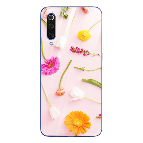 Beautiful Flowers Tempered Glass Phone Case for Xiaomi Mi 9 SE