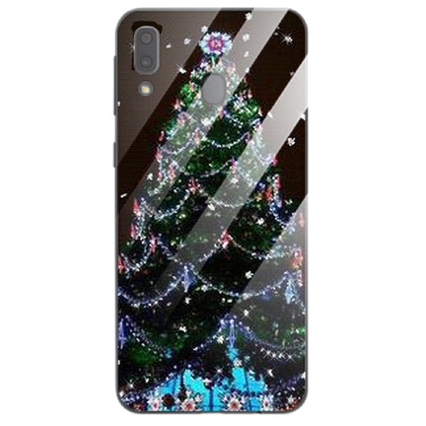 Merry Chrismas Tempered Glass Phone Case for Samsung Galaxy M20
