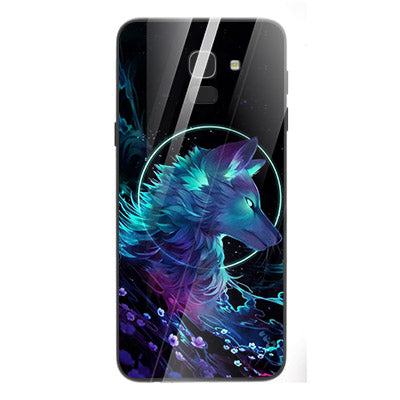 Wolf Eyes Tempered Glass Phone Case for Samsung Galaxy J6 2018