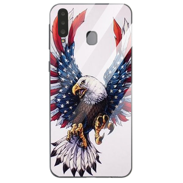 Eagle Tempered Glass Phone Case for Samsung