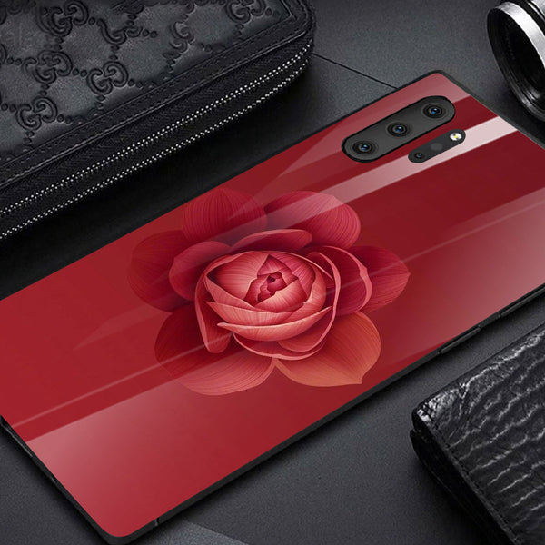 Beautiful Flowers Tempered Glass Phone Case for Samsung Galaxy Note 10 Plus