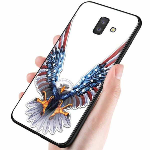 Eagle Tempered Glass Phone Case for Samsung Galaxy J6 Plus