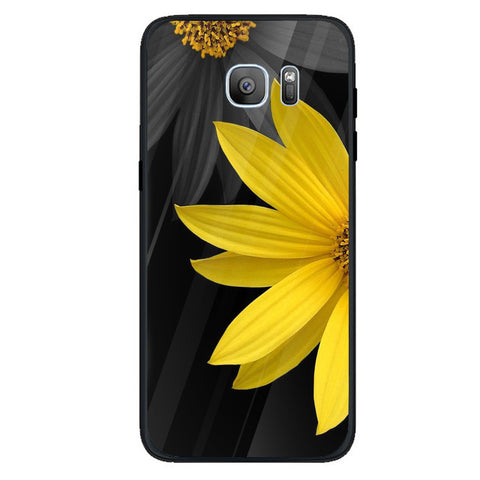 Beautiful Flowers Tempered Glass Phone Case for Samsung Galaxy S7