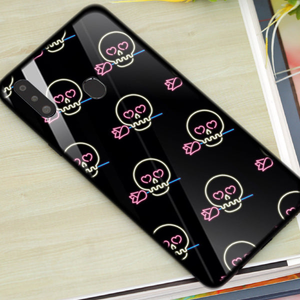Halloween Skull Tempered Glass Phone Case for Samsung