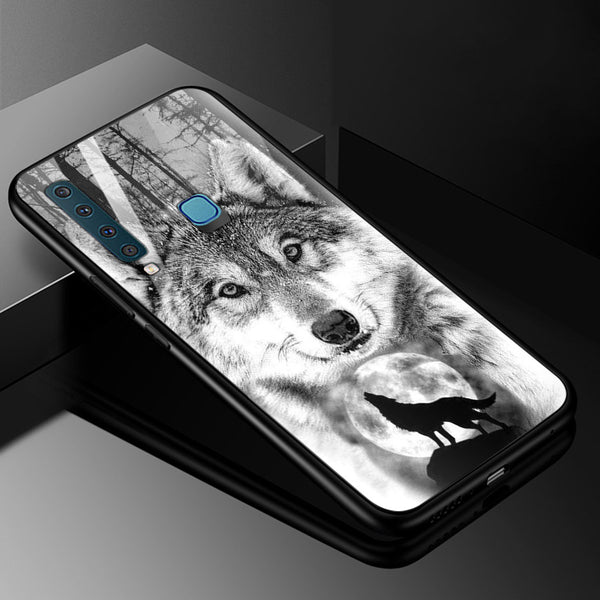 Wolf Eyes Tempered Glass Phone Case for Samsung Galaxy A9 2018