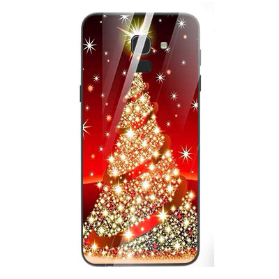 Merry Chrismas Tempered Glass Phone Case for Samsung Galaxy J6 2018