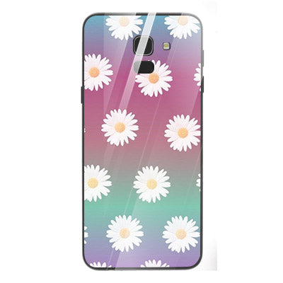 Beautiful Flowers Tempered Glass Phone Case for Samsung Galaxy J6 2018