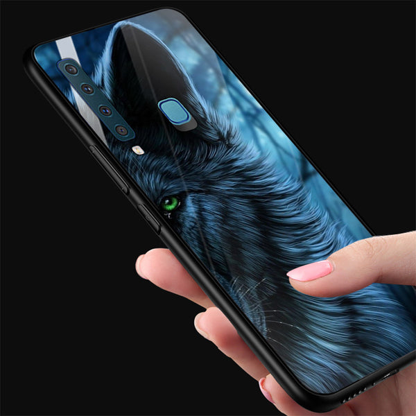 Wolf Eyes Tempered Glass Phone Case for Samsung Galaxy A9 2018