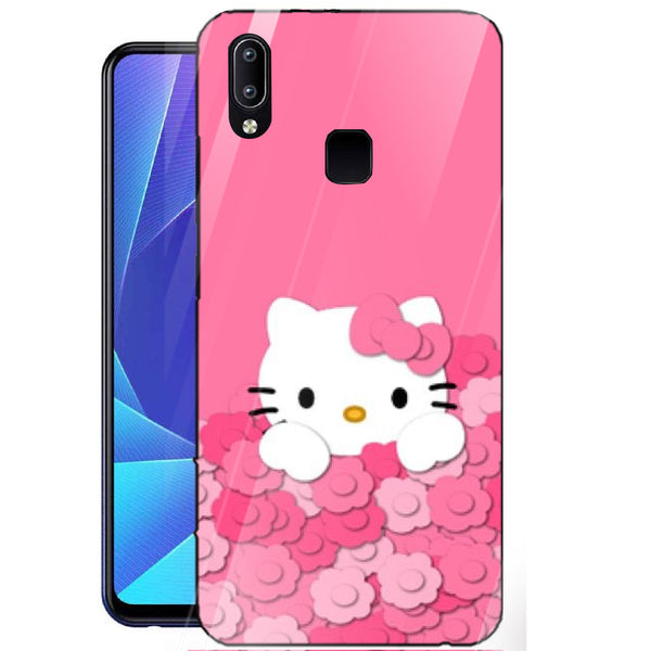 Cute Teddy Bear Tempered Glass Phone Case for Vivo Y95
