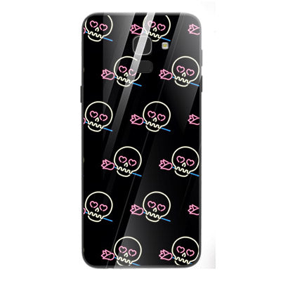 Halloween Skull Tempered Glass Phone Case for Samsung Galaxy J6 2018