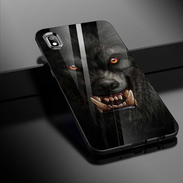 Wolf Eyes Tempered Glass Phone Case for Samsung Galaxy A10