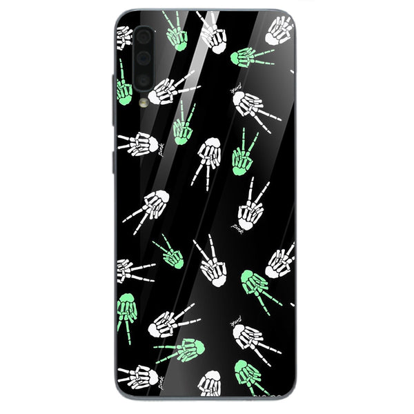Halloween Skull Tempered Glass Phone Case for Samsung Galaxy A70