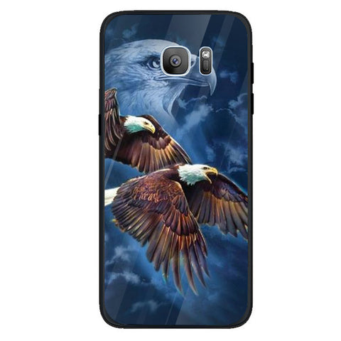 Eagle Tempered Glass Phone Case for Samsung Galaxy S7 Edge
