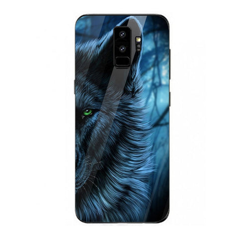 Wolf Eyes Tempered Glass Phone Case for Samsung Galaxy S9 Plus