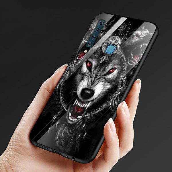 Wolf Eyes Tempered Glass Phone Case for Samsung Galaxy A9 2018