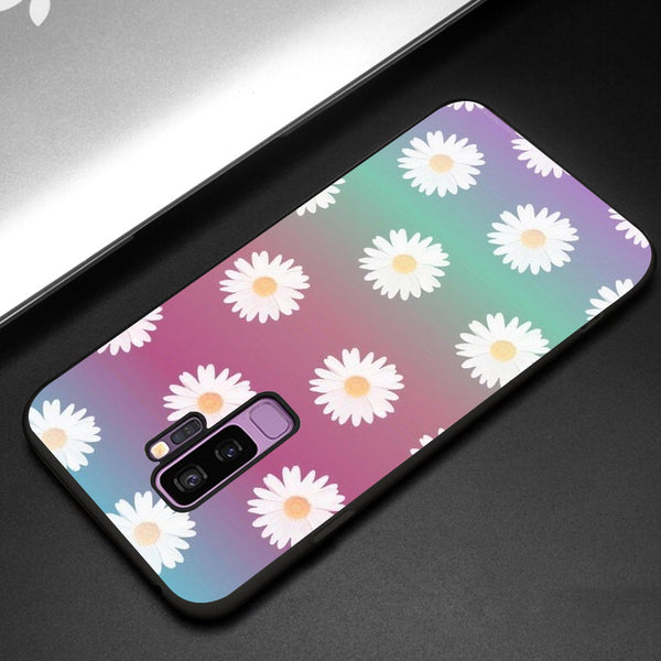 Beautiful Flowers Tempered Glass Phone Case for Samsung Galaxy S9 Plus