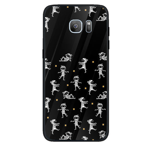Halloween Skull Tempered Glass Phone Case for Samsung Galaxy S7 Edge