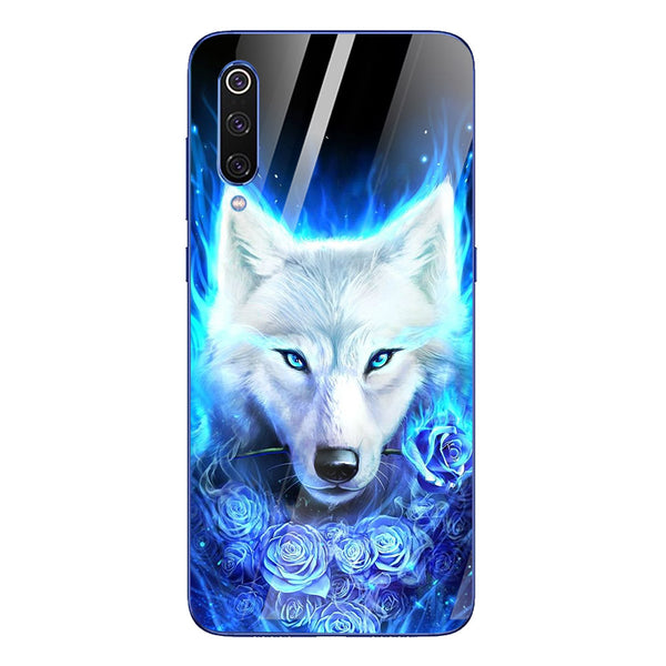 Wolf Eyes Tempered Glass Phone Case for Xiaomi Mi 9 SE