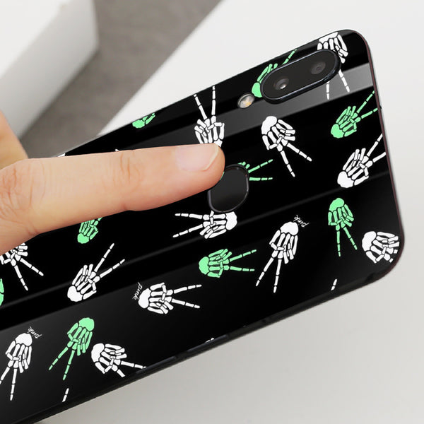 Halloween Skull Tempered Glass Phone Case for Samsung Galaxy A10S