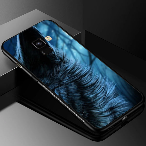 Wolf Eyes Tempered Glass Phone Case for Samsung Galaxy A8 Plus