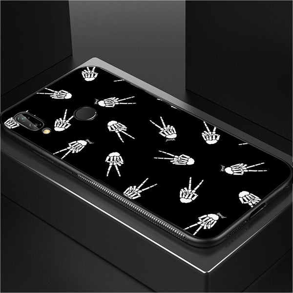 Halloween Skull Tempered Glass Phone Case for Samsung Galaxy M20