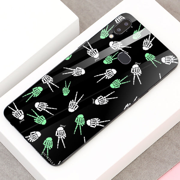Halloween Skull Tempered Glass Phone Case for Samsung Galaxy A10S