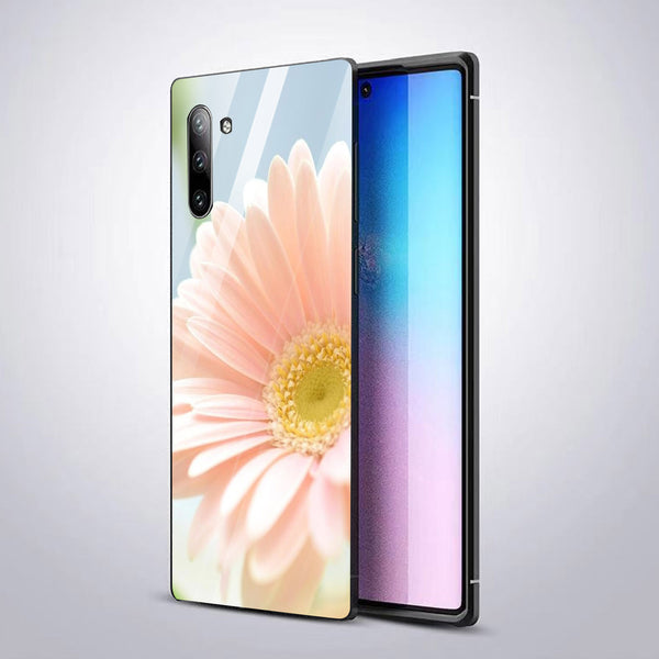 Beautiful Flowers Tempered Glass Phone Case for Samsung Galaxy Note 10