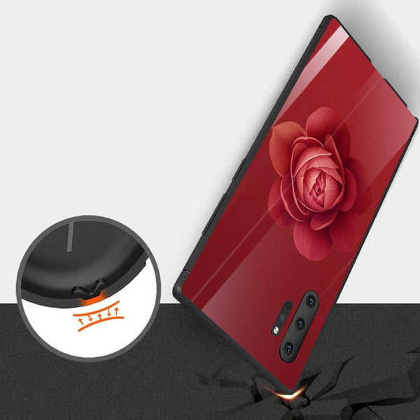 Beautiful Flowers Tempered Glass Phone Case for Samsung Galaxy Note 10 Plus