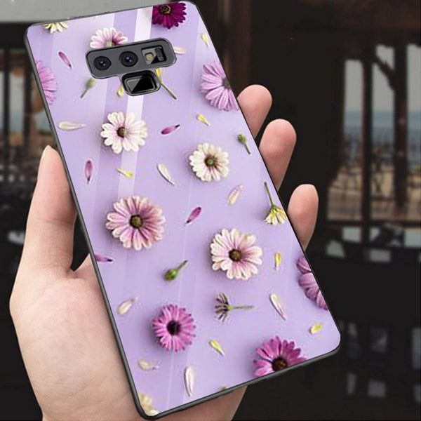 Beautiful Flowers Tempered Glass Phone Case for Samsung Galaxy Note 9