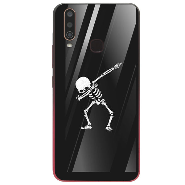 Halloween Skull Tempered Glass Phone Case for Vivo Y15