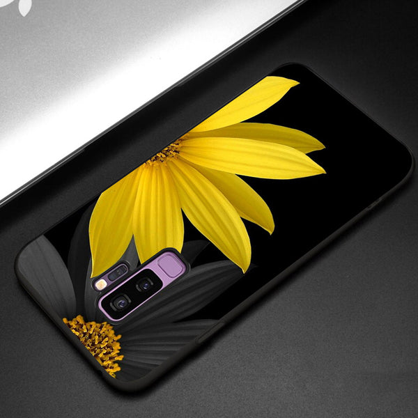 Beautiful Flowers Tempered Glass Phone Case for Samsung Galaxy S9 Plus