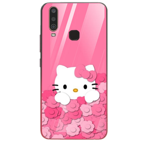 Cute Teddy Bear Tempered Glass Phone Case for Vivo Y17
