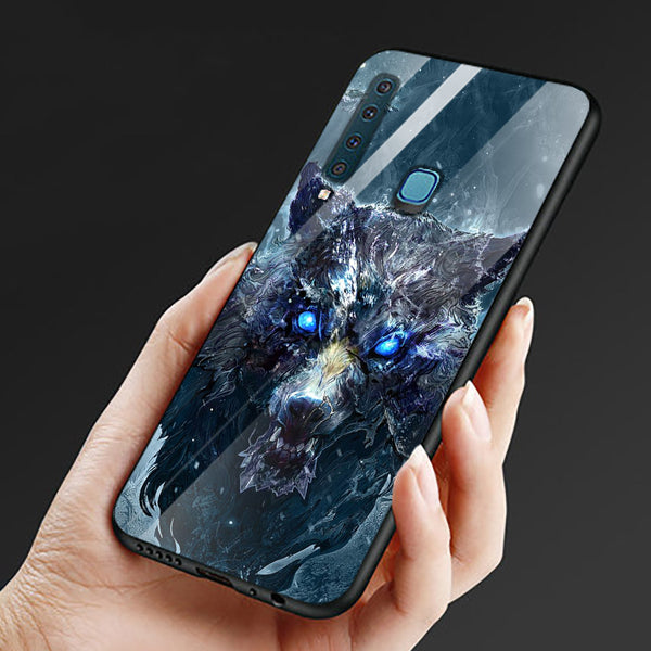Wolf Eyes Tempered Glass Phone Case for Samsung Galaxy A9 2018