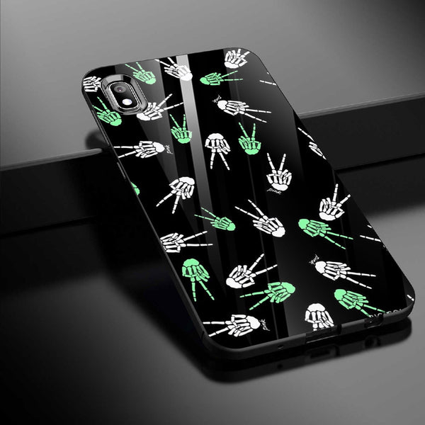 Halloween Skull Tempered Glass Phone Case for Samsung Galaxy A10